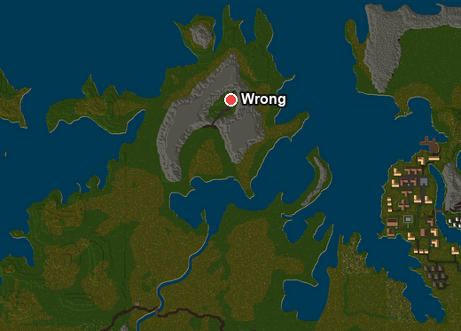Wrong location