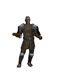 Full ringmail armor worn on a male body