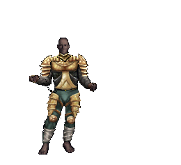 Full woodland armor worn on a male body